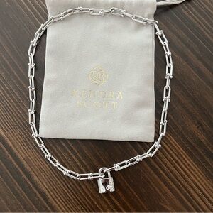 Kendra Scott Jess Silver Lock Chain